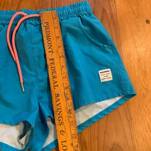 Mosmann Womens Shorts XS Blue Stripped Volley Drawstring Athleisure - Picture 4 of 6